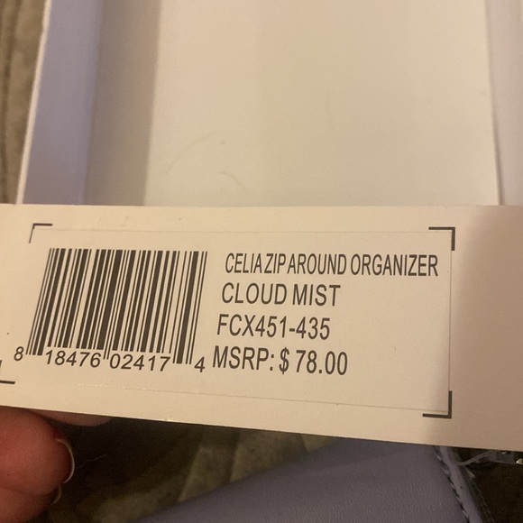 New in Box NWT French Connection Smokey Blue Zip Around Wallet Organizer “Celia” - Picture 6 of 6